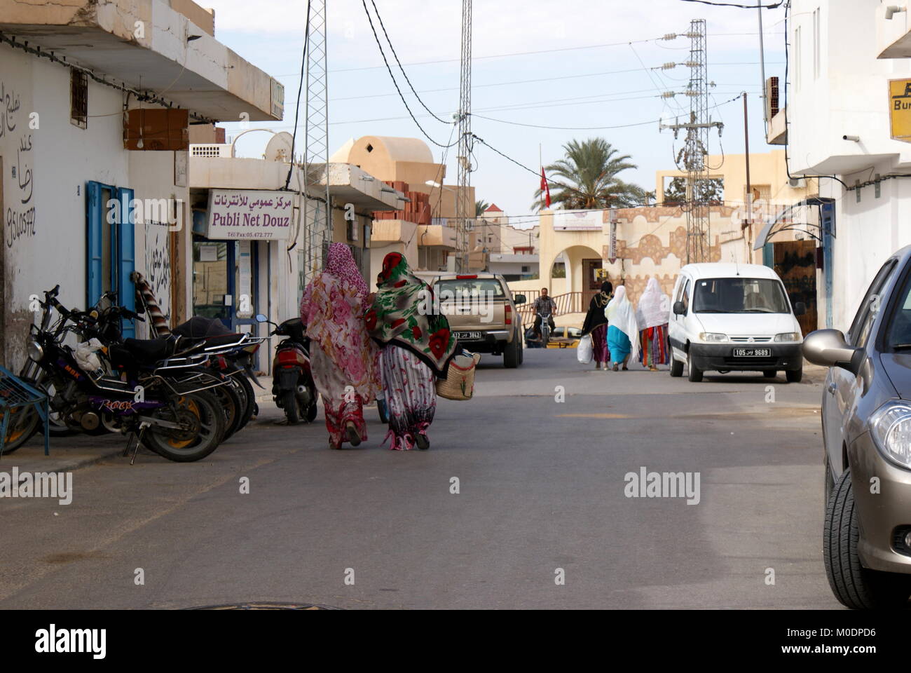Street view Douz, Kebili district, Tunisia Stock Photo