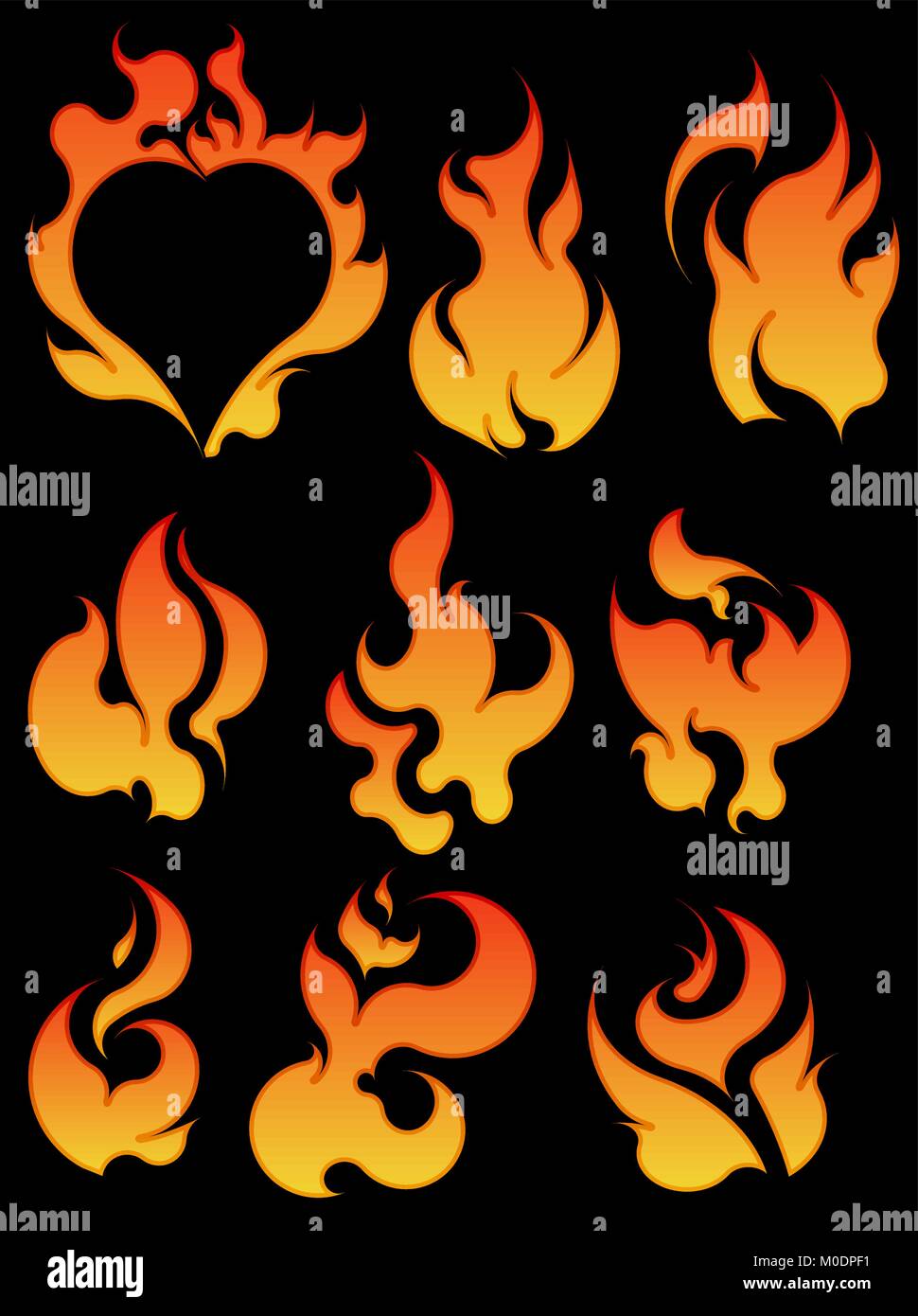 Set of fires Stock Vector Image & Art - Alamy