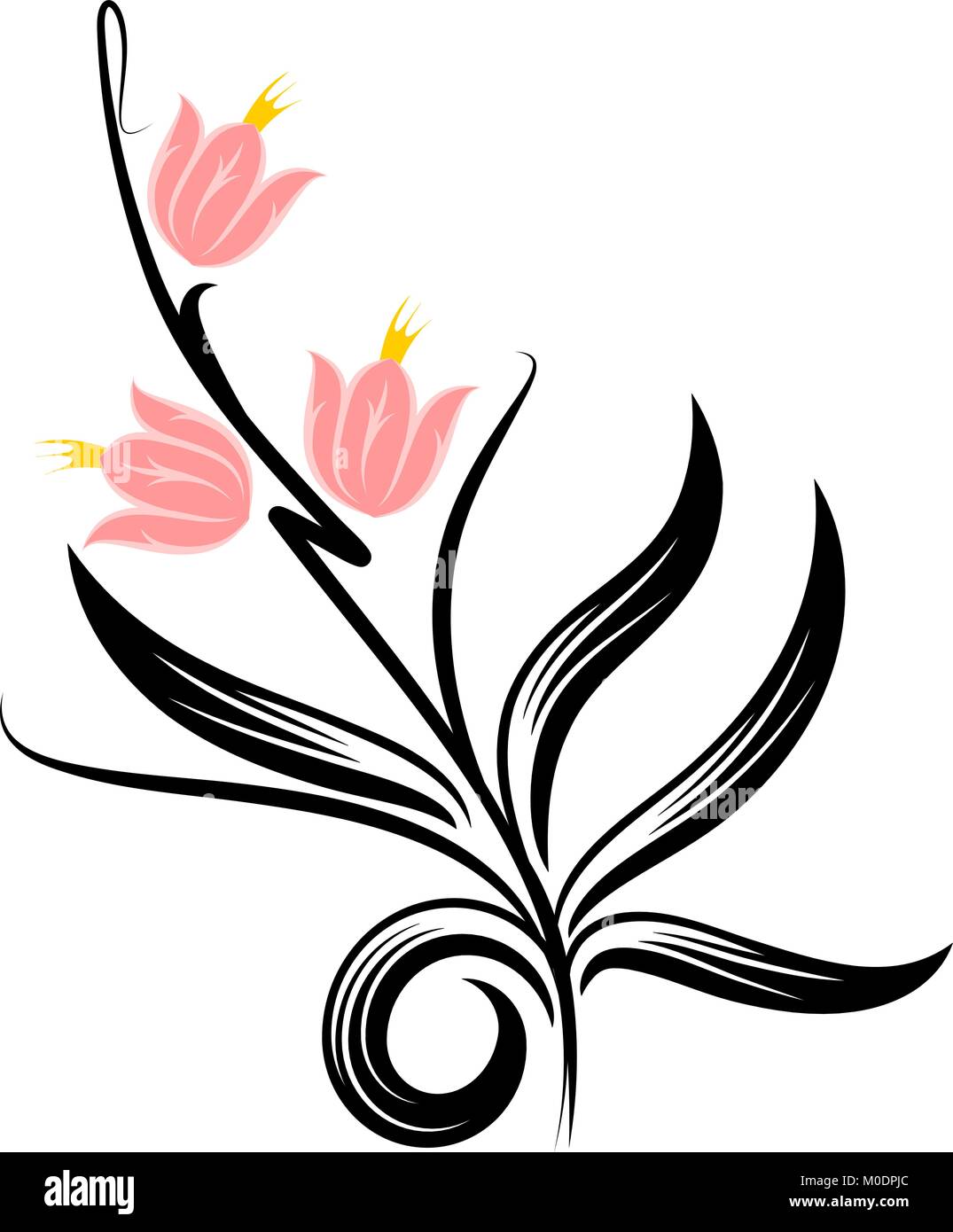 Old fashioned rose flower Stock Vector Images - Alamy