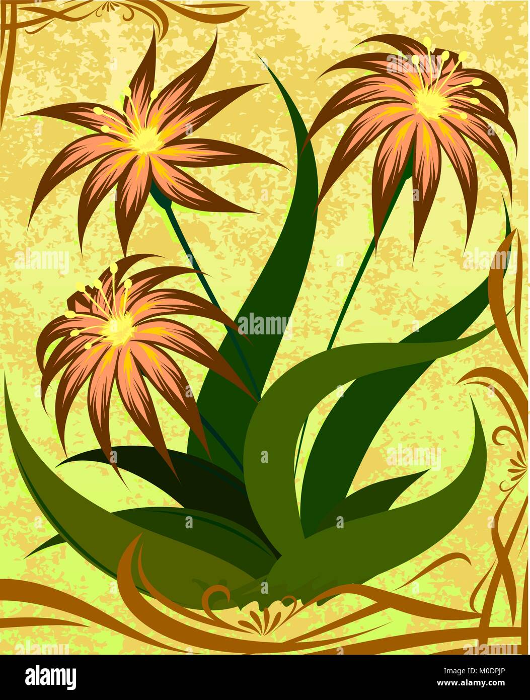 abstract flower Stock Vector