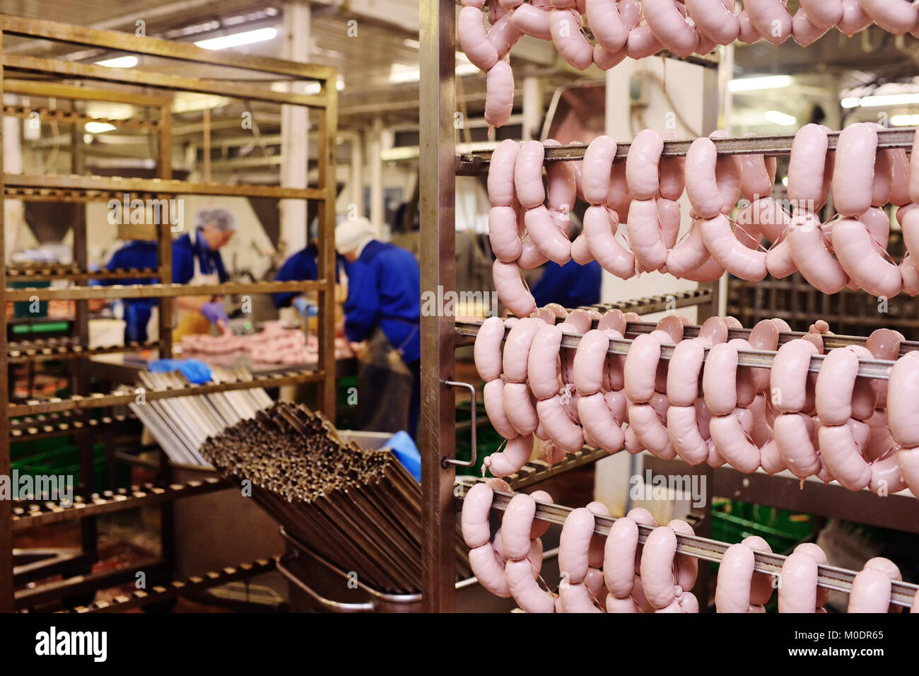 Meat plant sausage production hires stock photography and images Alamy
