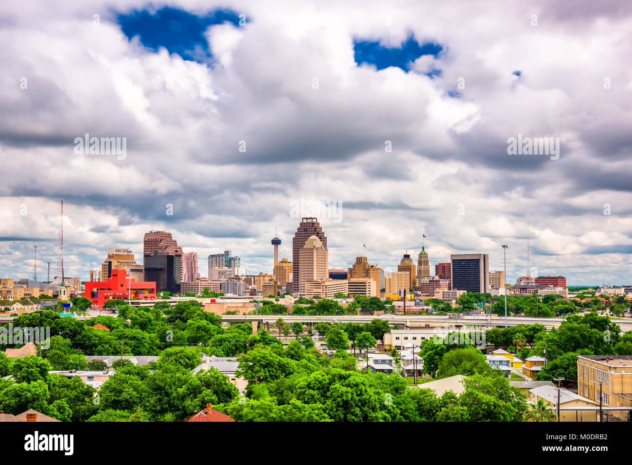 San antonio skyline hires stock photography