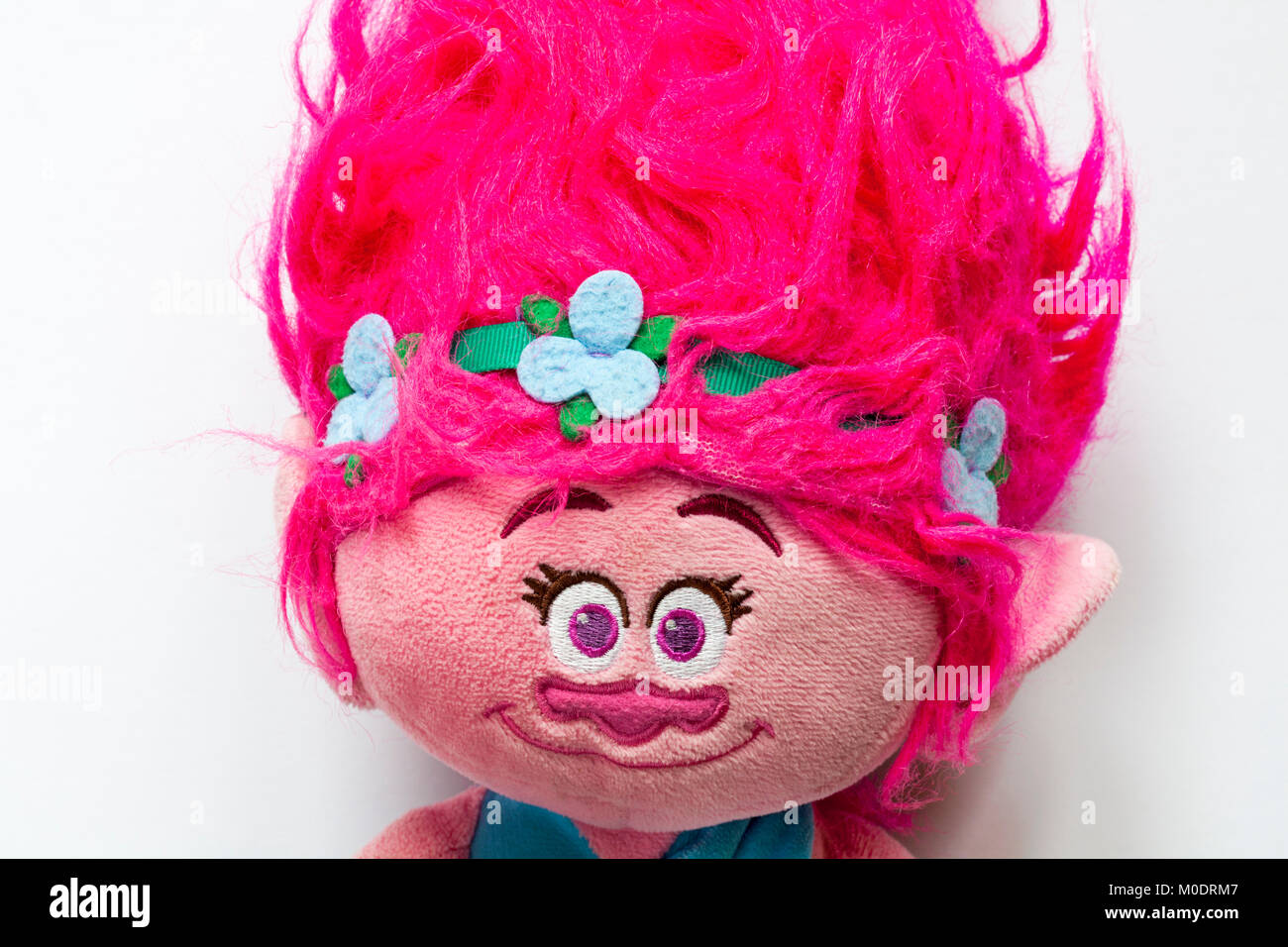Trolls Poppy Troll character doll Stock Photo