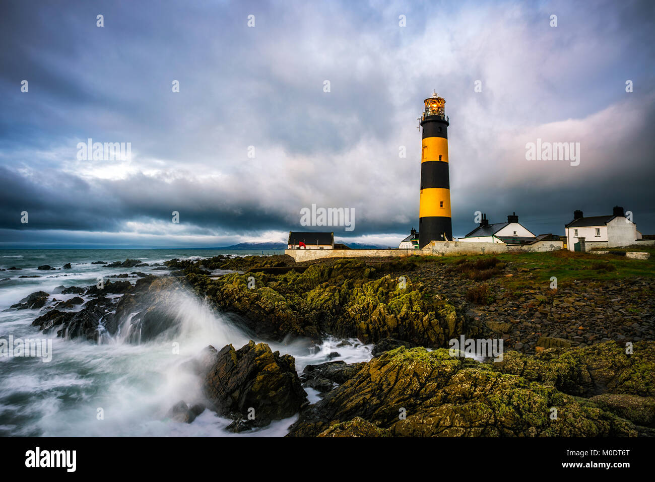 St Johns Point Lighthouse in County Down - Northern Ireland Stock Photo