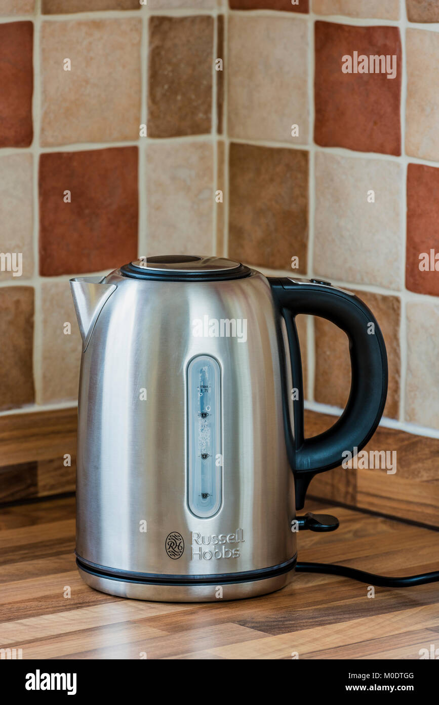 Russel Hobbs stainless steel electric kettle Stock Photo Alamy