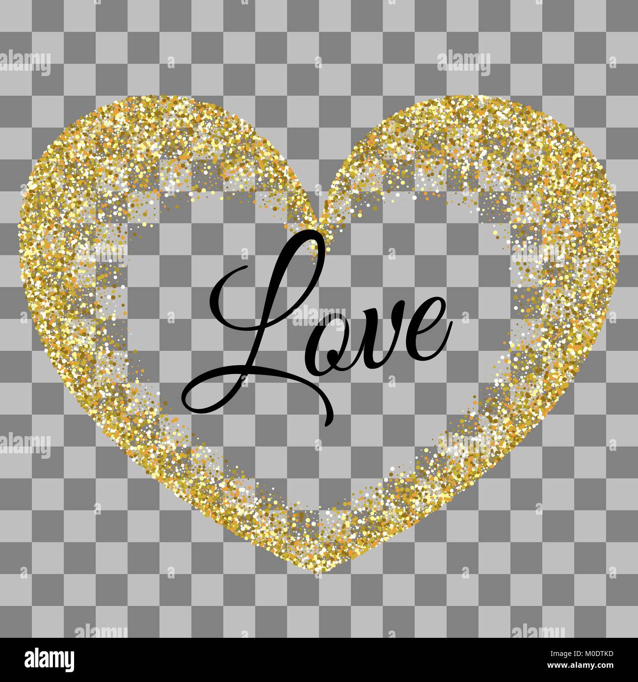 Golden heart shape vector Valentines Day Stock Vector Image & Art - Alamy