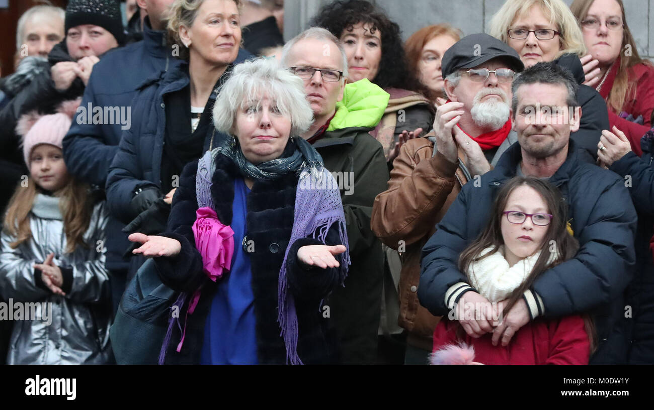 People Applaud As The Coffin Of Cranberries Singer Dolores O