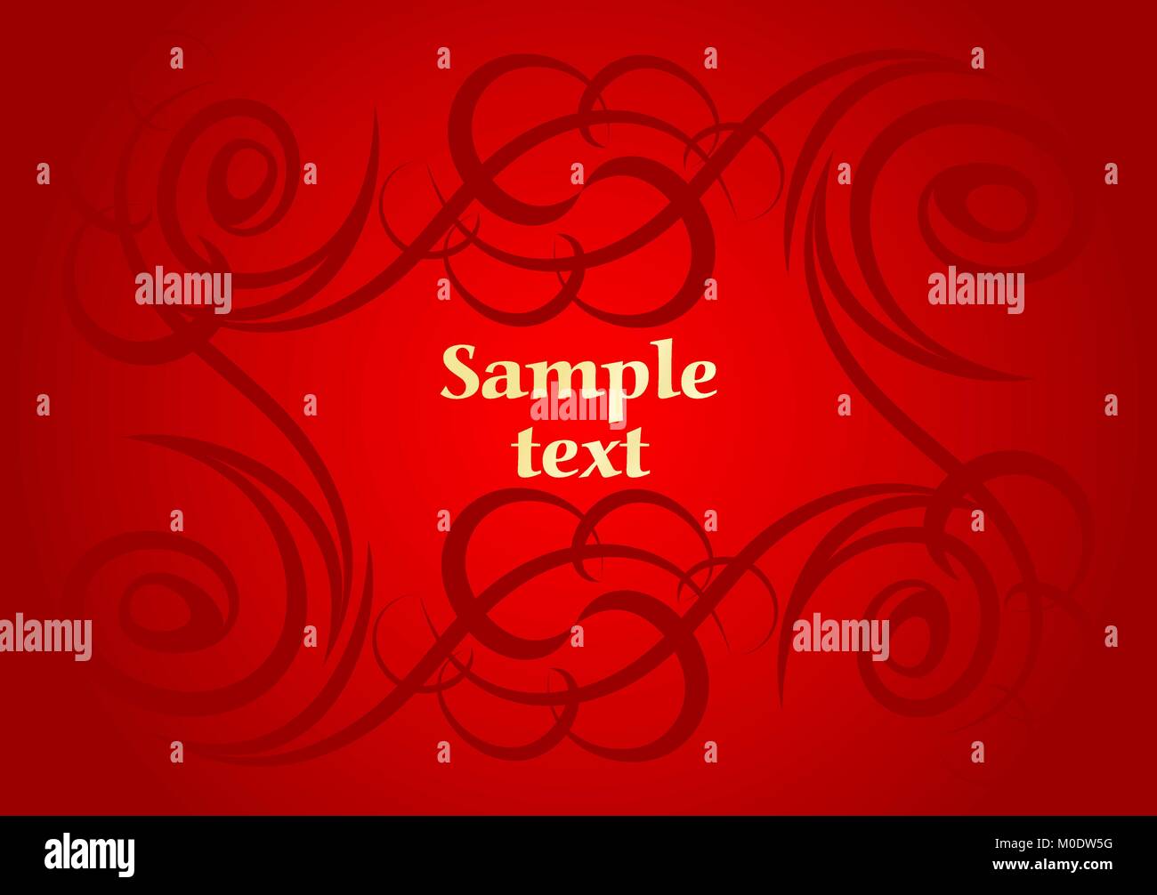 Abstract red background with floral frame Stock Vector Image & Art - Alamy