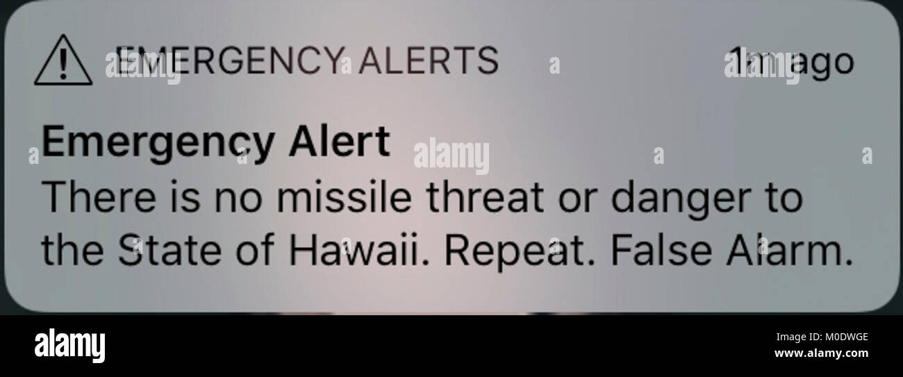 Emergency alert hawaii hires stock photography and images Alamy