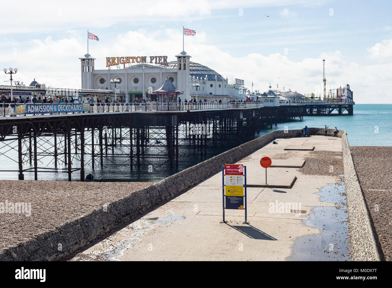 Brighton, England - 17 September 2017: View of the entrance of the Brighton Pier Palace in Brighton. Stock Photo