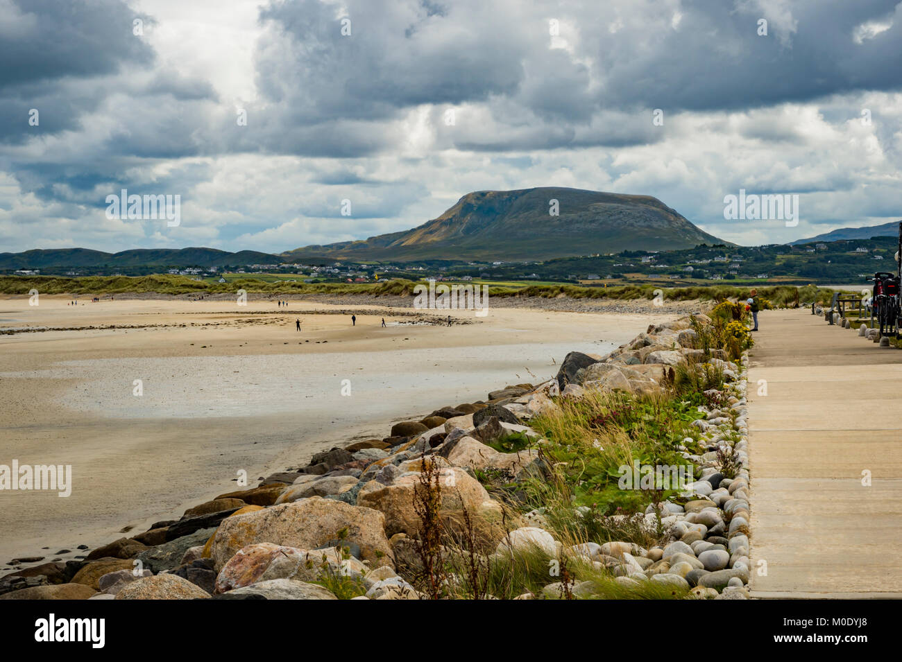 Pathway at the pier at Magherroarty Co. Donegal Stock Photo