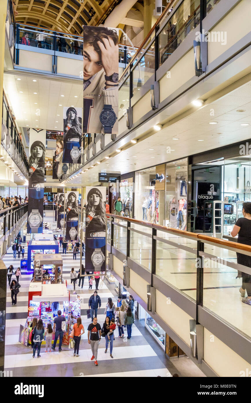 Buenos Aires Argentina,Abasto Shopping mall,stores,multi levels,overhead view,atrium,interior inside,Hispanic,man men male,woman female women,looking, Stock Photo