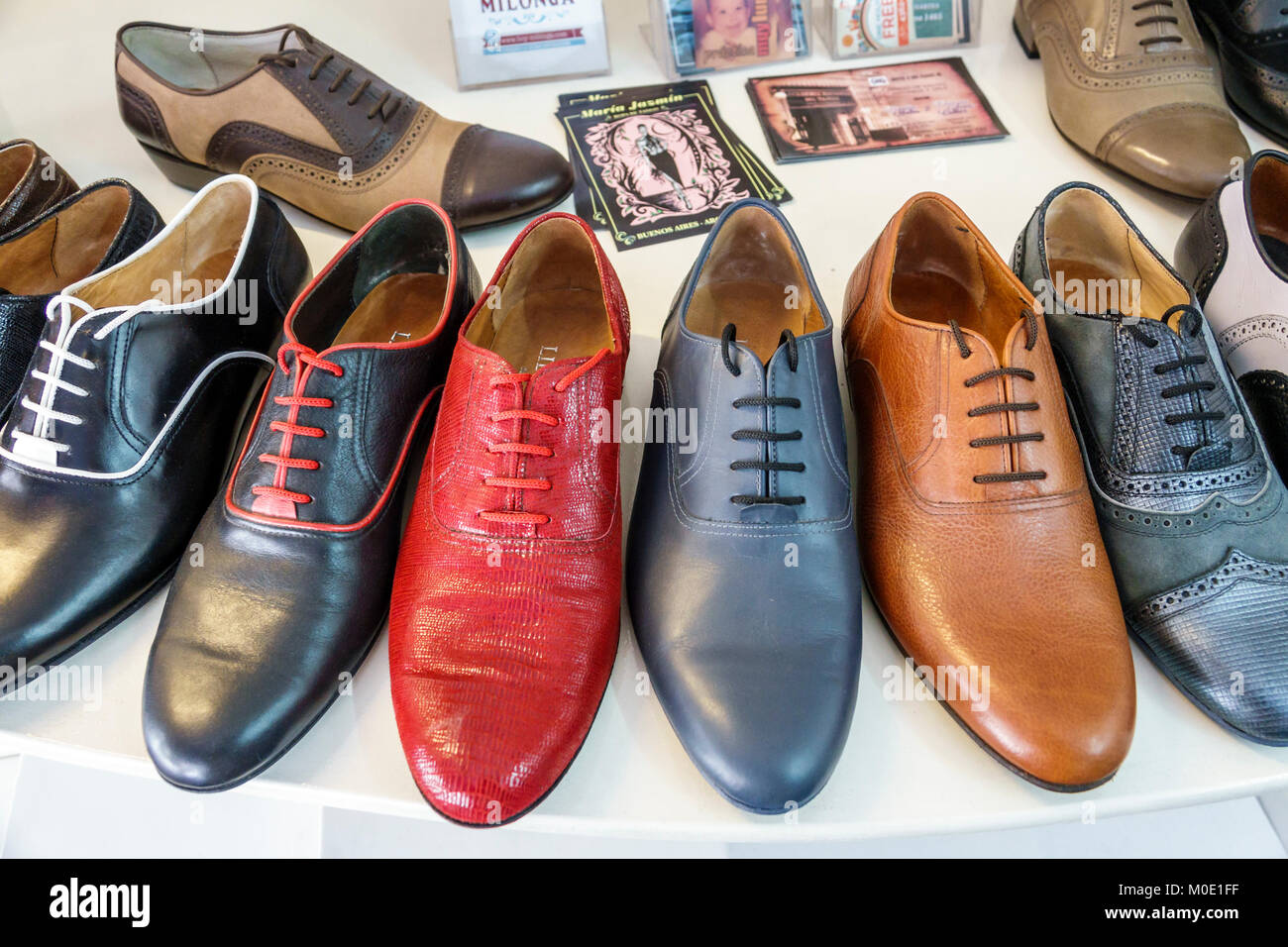 Buenos Aires Argentina,San Telmo,Libertango,dance shoes,footwear,tango,lace-up,men's shoes,Hispanic ARG171122188 Stock Photo