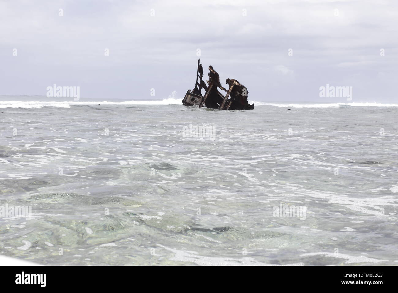 Pointe D’Esny – Ship Wreck of the Dalblair – 1902 Stock Photo