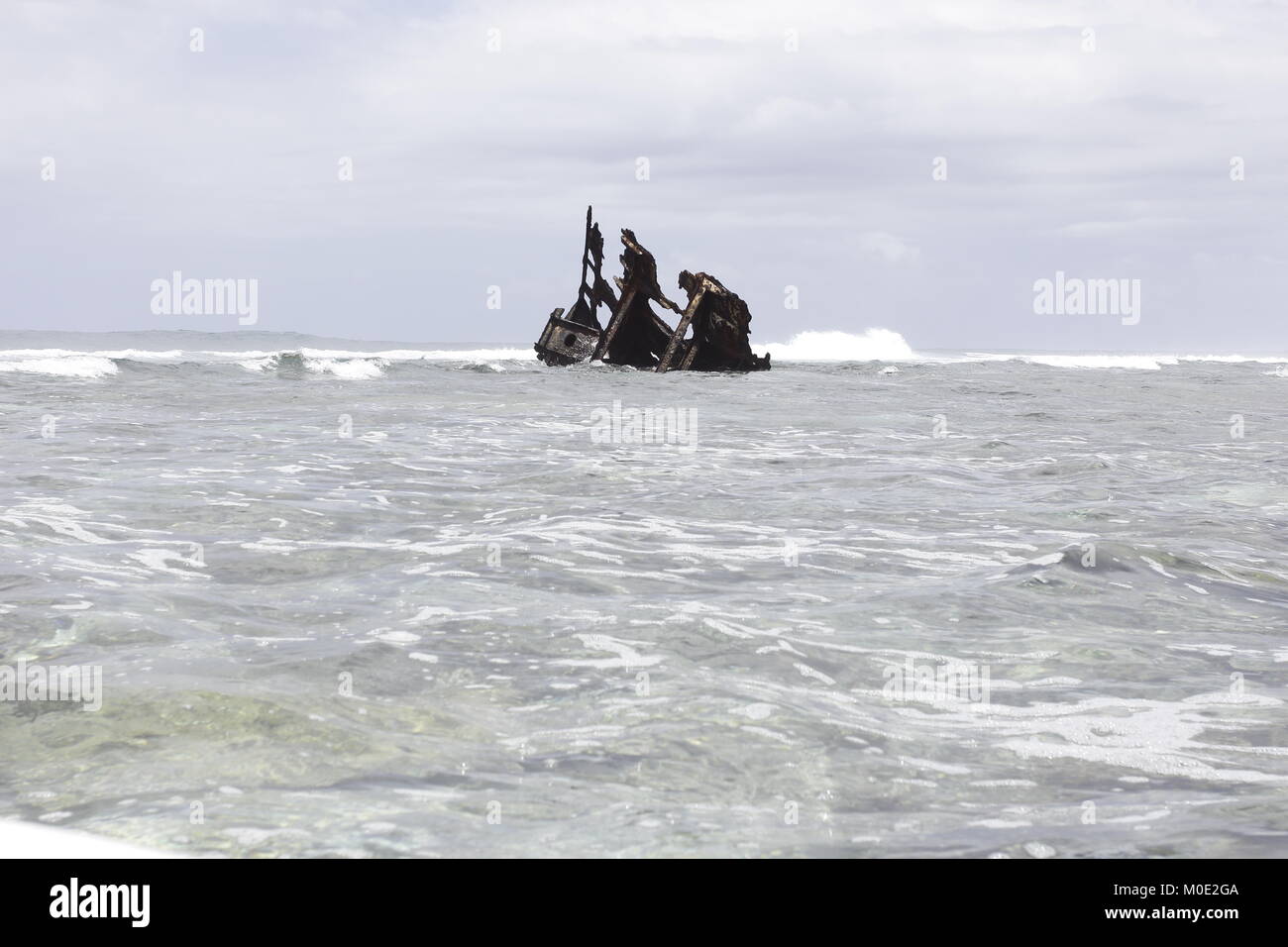 Pointe D’Esny – Ship Wreck of the Dalblair – 1902 Stock Photo