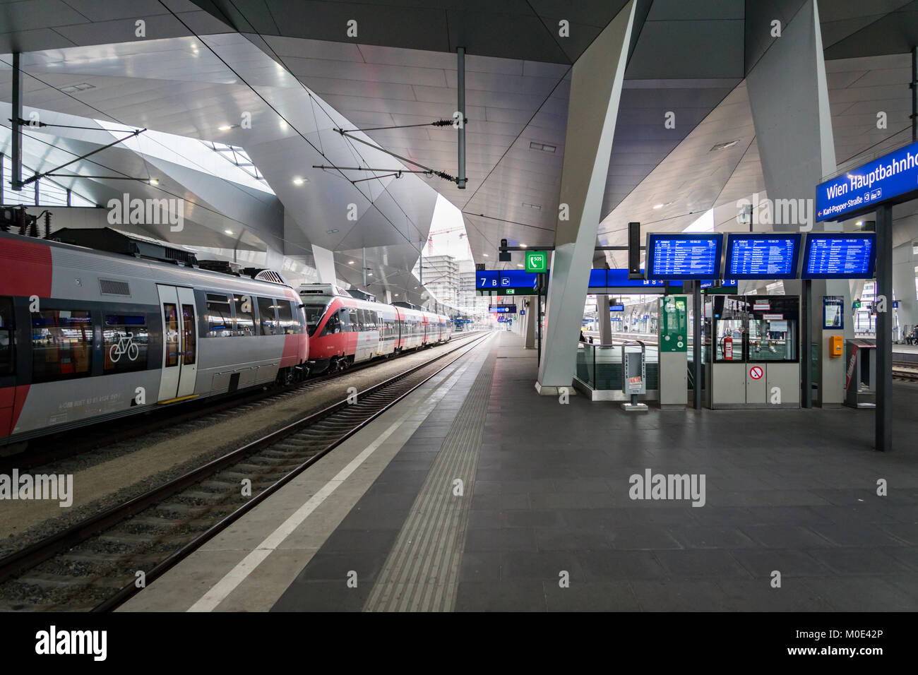 Vienna, Austria December 2017 Vienna Hauptbahnhof train station
