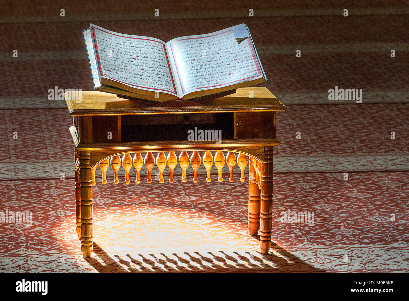 Holy Koran inside of the Great Mosque, in Erzurum, Turkey Stock Photo