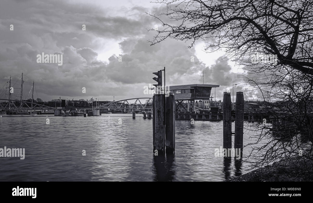 Black white picture canal hi-res stock photography and images - Alamy