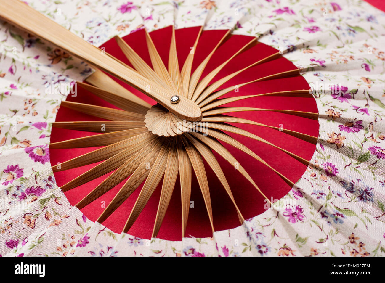 Japanese folding fan isolated on white background Stock Photo Alamy