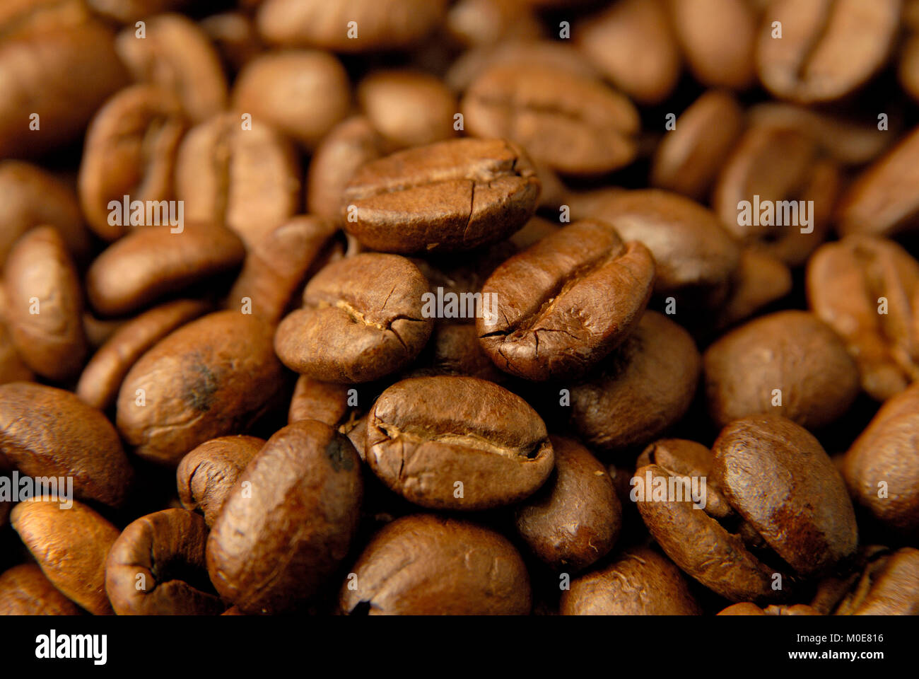 Braune Kaffeebohnen - Brown coffeebeans Stock Photo