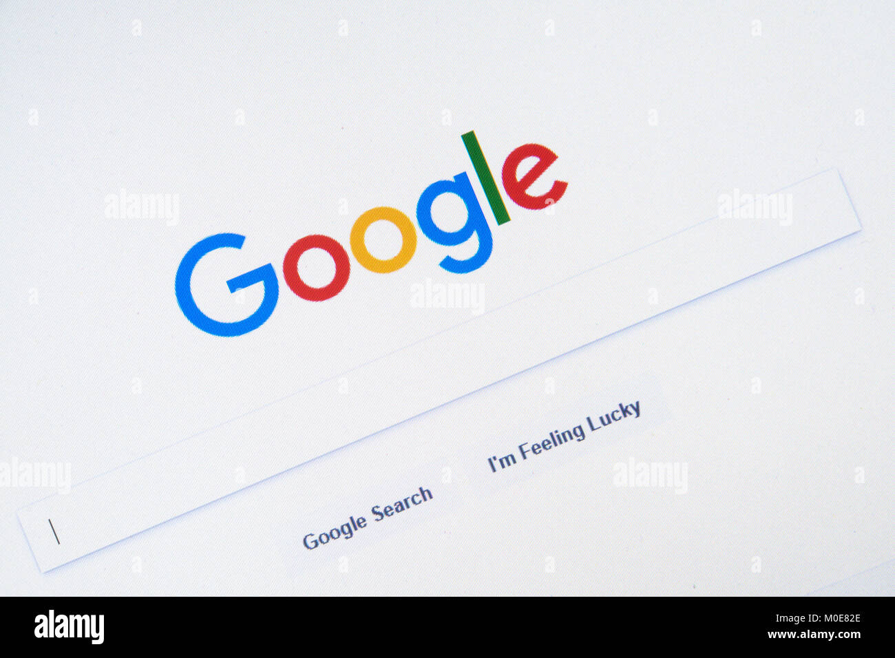 Computer screenshot of google logo Stock Photo