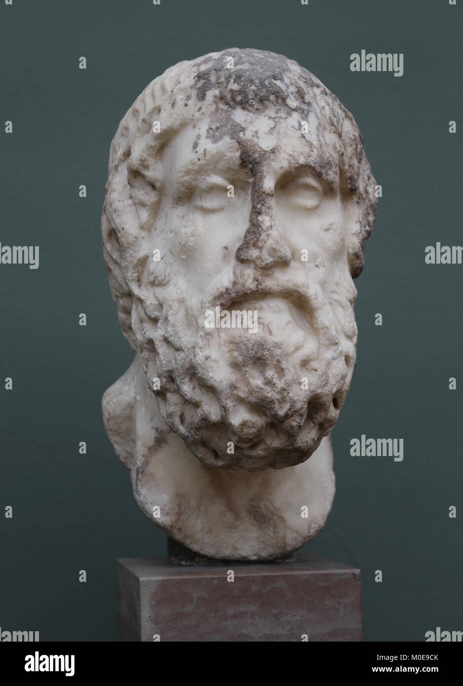 The classic poet Sophocles. Great tragic playwright ,(496-406 BC.) Athens. Marble. Stock Photo