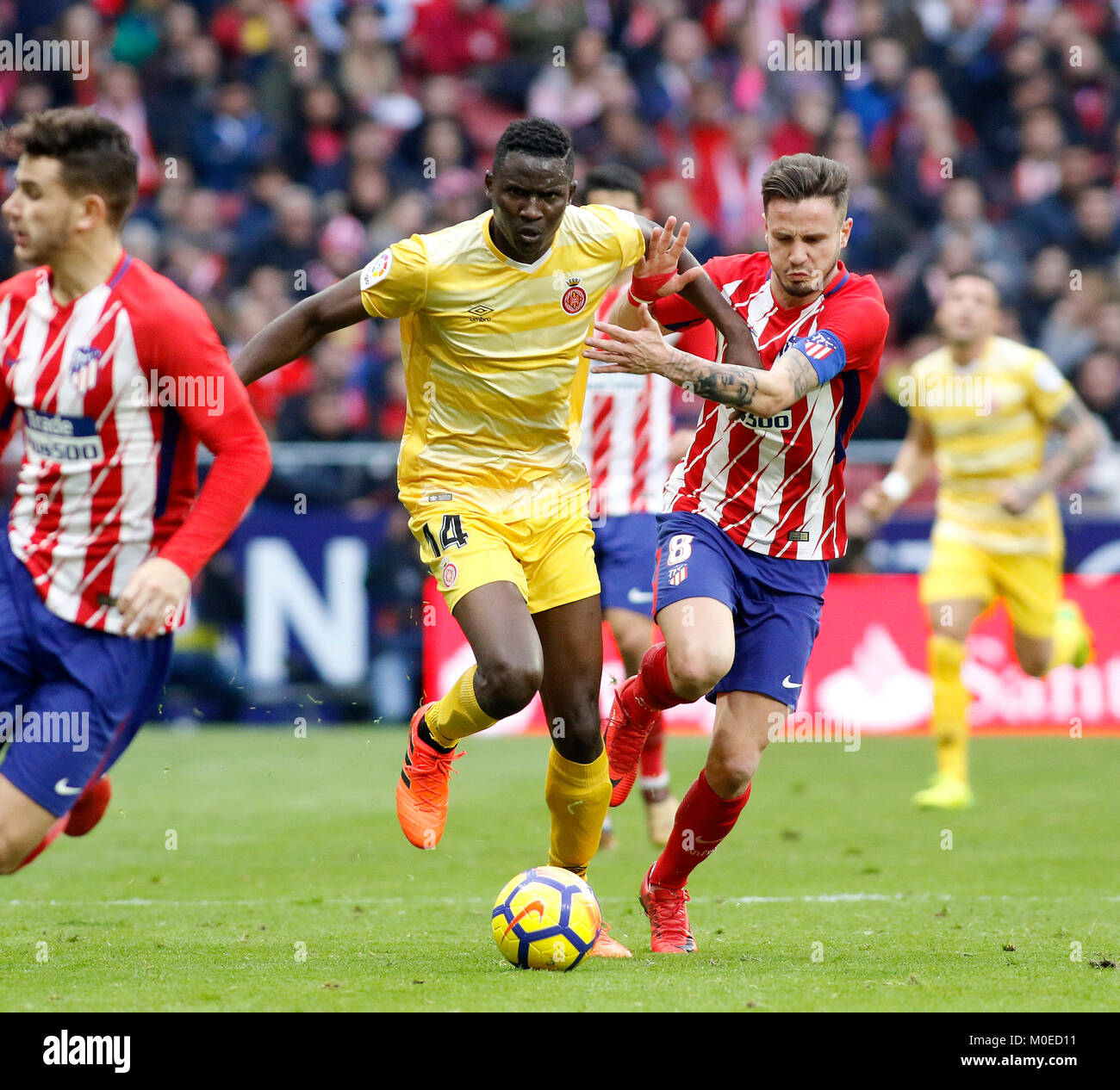 Olunga Ogada And Saul During La Liga Match Between Atletiico De Stock Photo Alamy