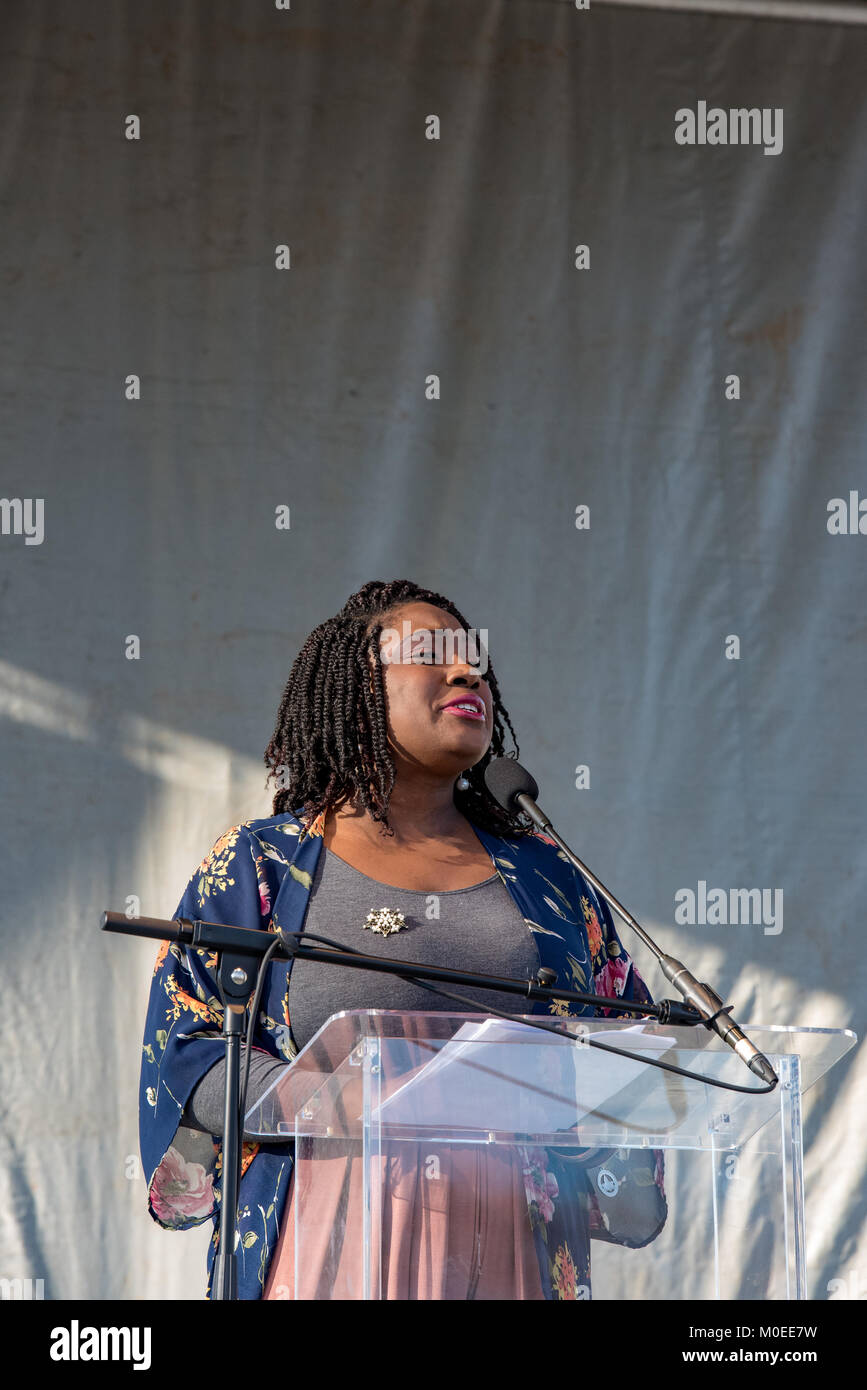 Philadelphia, Pennsylvania / USA Cassandre Luburs addresses the Womens