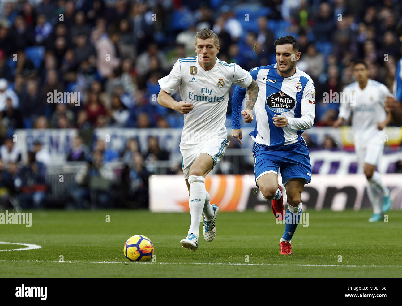 Madrid, Madrid, Spain. 21st Jan, 2018. Real Madrid Toni Kroos in action during the match between Real Madrid CF and Deportivo de la CoruÃ±a.Real Madrid faced Deportivo de la CoruÃ±a at the Santiago Bernabeu stadium during the Spanish league game ''La Liga''. Final score Real Madrid won 7-1. Credit: Manu Reino/SOPA/ZUMA Wire/Alamy Live News Stock Photo