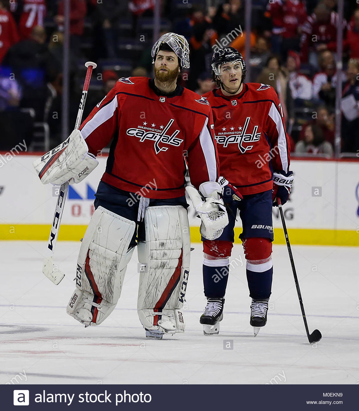 washington dc usa 21st jan 2018 washington capitals goalie 70 washington capitalsphiladelphia flyers