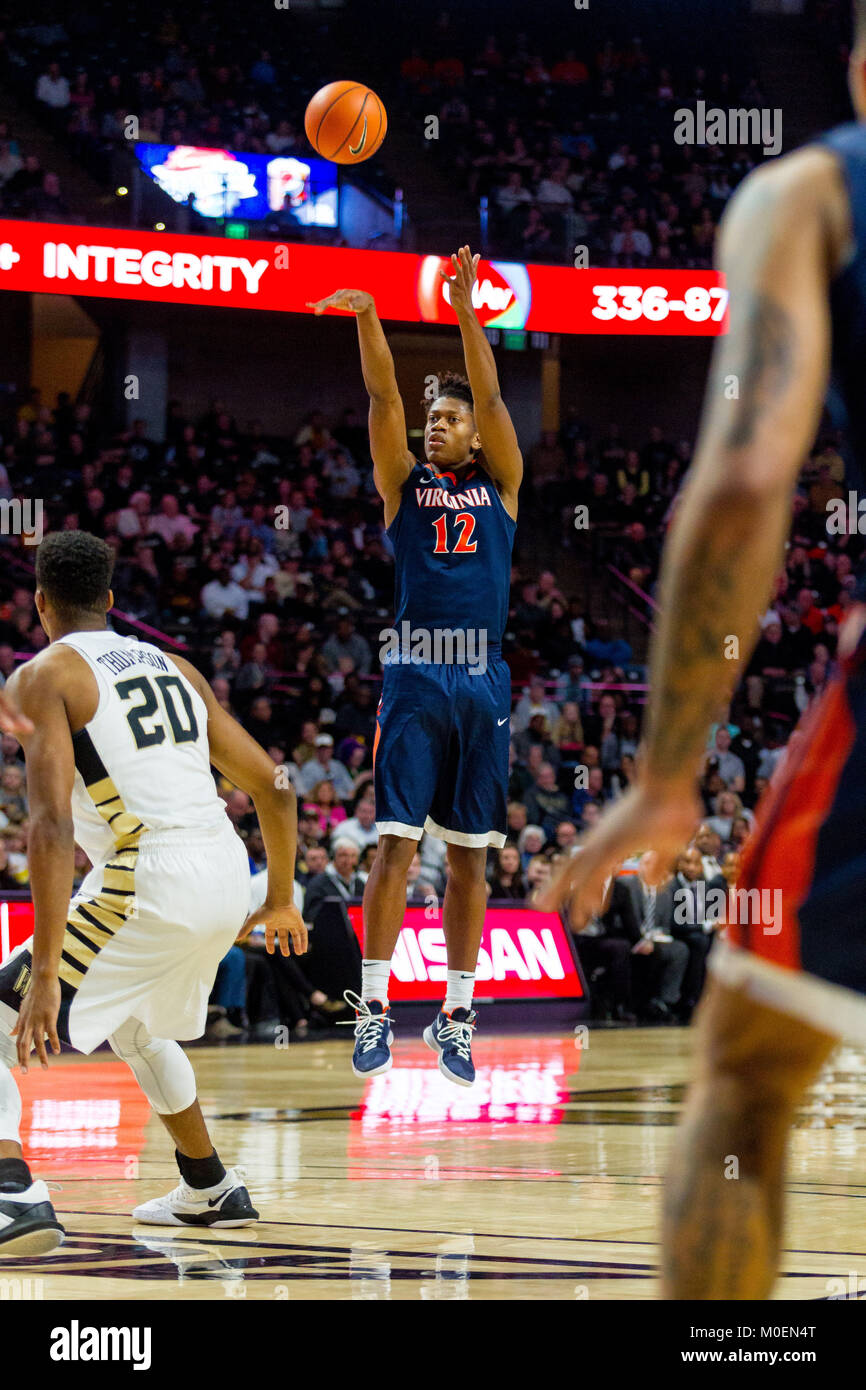 be shoes winston salem nc on Winston Salem Nc Usa 21st Jan 2018 Virginia Cavaliers Guard De Andre Hunter 12 Shoots A Three In The Acc Basketball Matchup At Ljvm Coliseum In Winston Salem Nc Scott Kinser Cal Sport Media Credit Csm Alamy