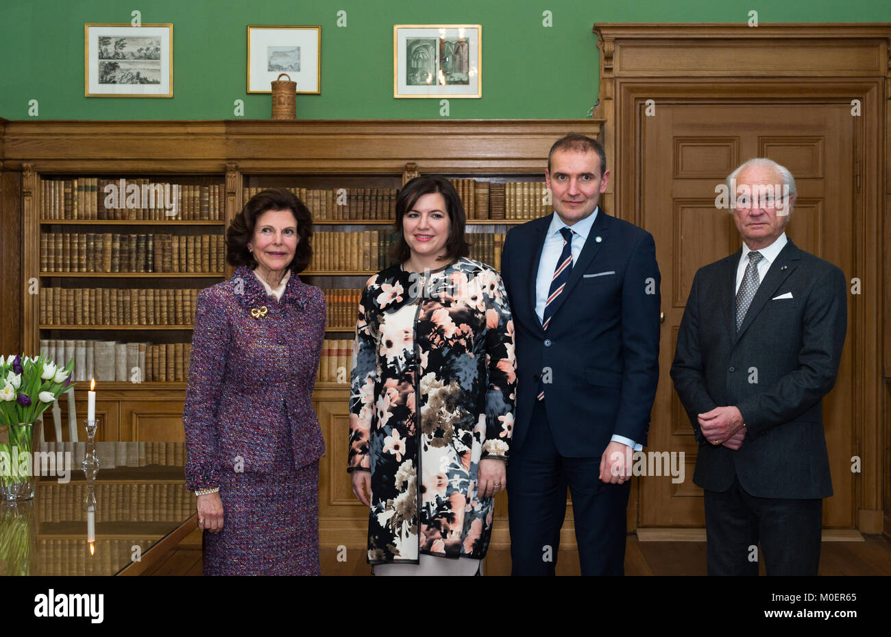 Stockholm, Sweden, 19th January, 2018. From 17 to 19 January, Iceland's President Guðni Thorlacius Jóhannesson, visiting Sweden. Stock Photo