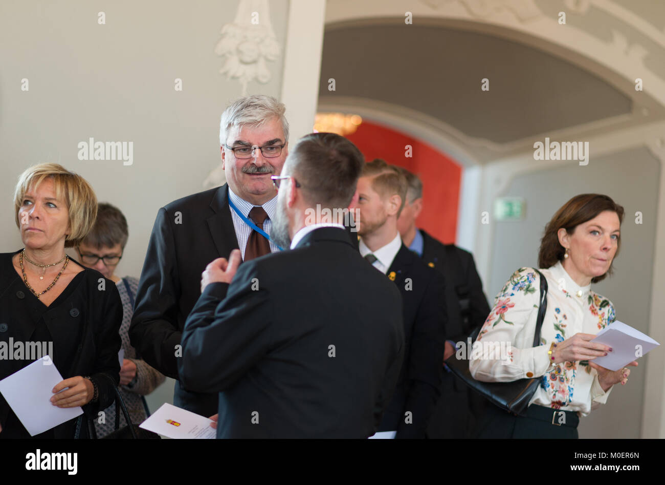 Stockholm, Sweden, 19th January, 2018. From 17 to 19 January, Iceland's President Guðni Thorlacius Jóhannesson, visiting Sweden. Stock Photo