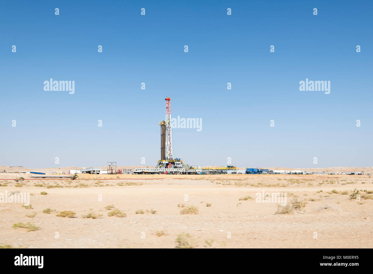 Gas or oil land drilling rig, Sultanate of Oman Stock Photo