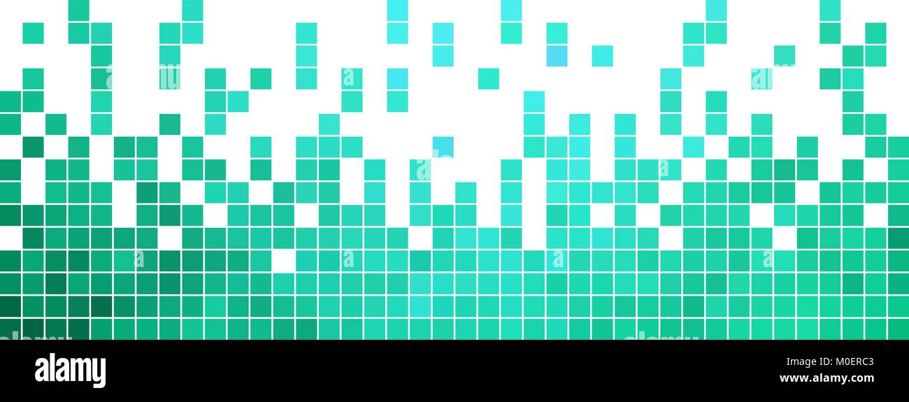 abstract vector square pixel mosaic background - blue Stock Vector ...