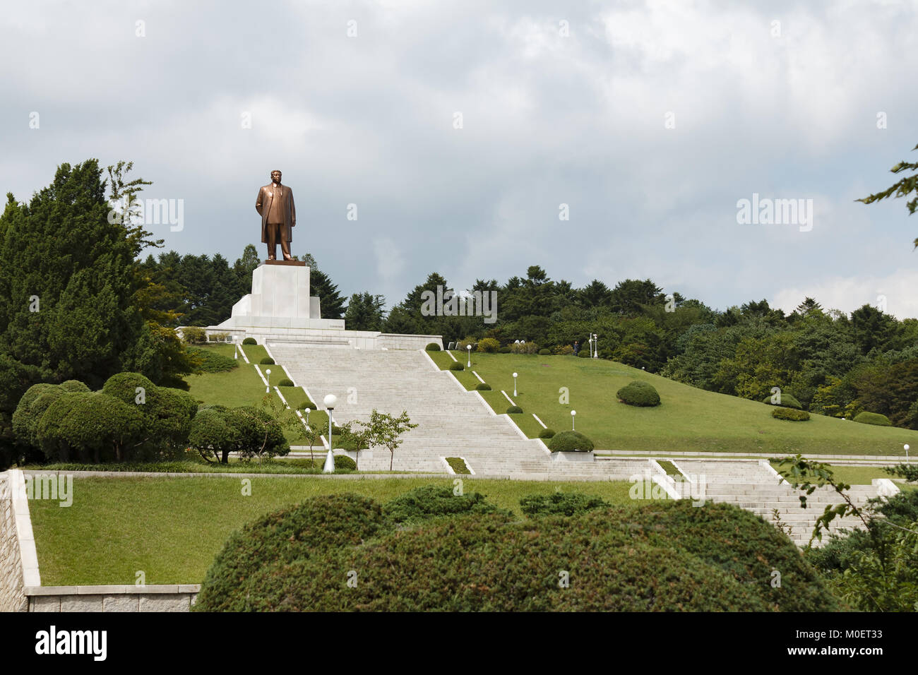 Wonsan, North Korea - July 30, 2014: The monument to Kim Il Sung in Wonsan, North Korea. Stock Photo