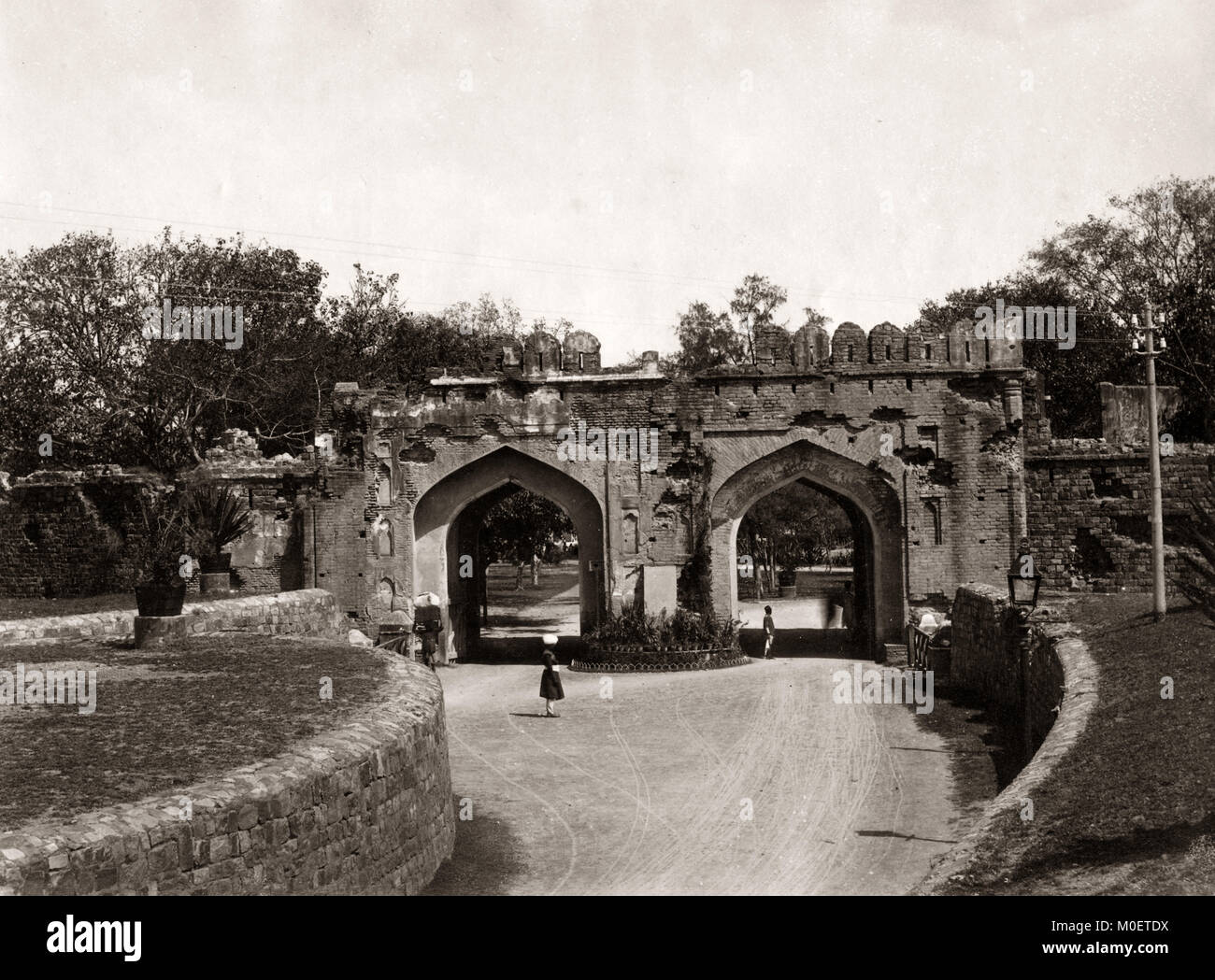 Cashmere or Kashmir Gate, Delhi, India, c.1880's Stock Photo
