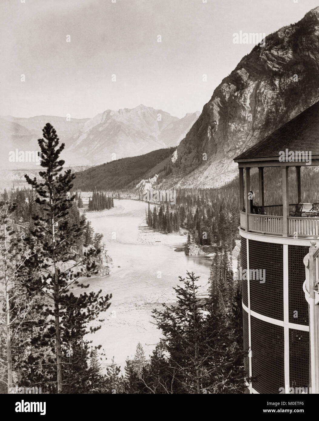 Bow Valley, Banff, Canadian Pacific Railway, Canada c.1890 Stock Photo