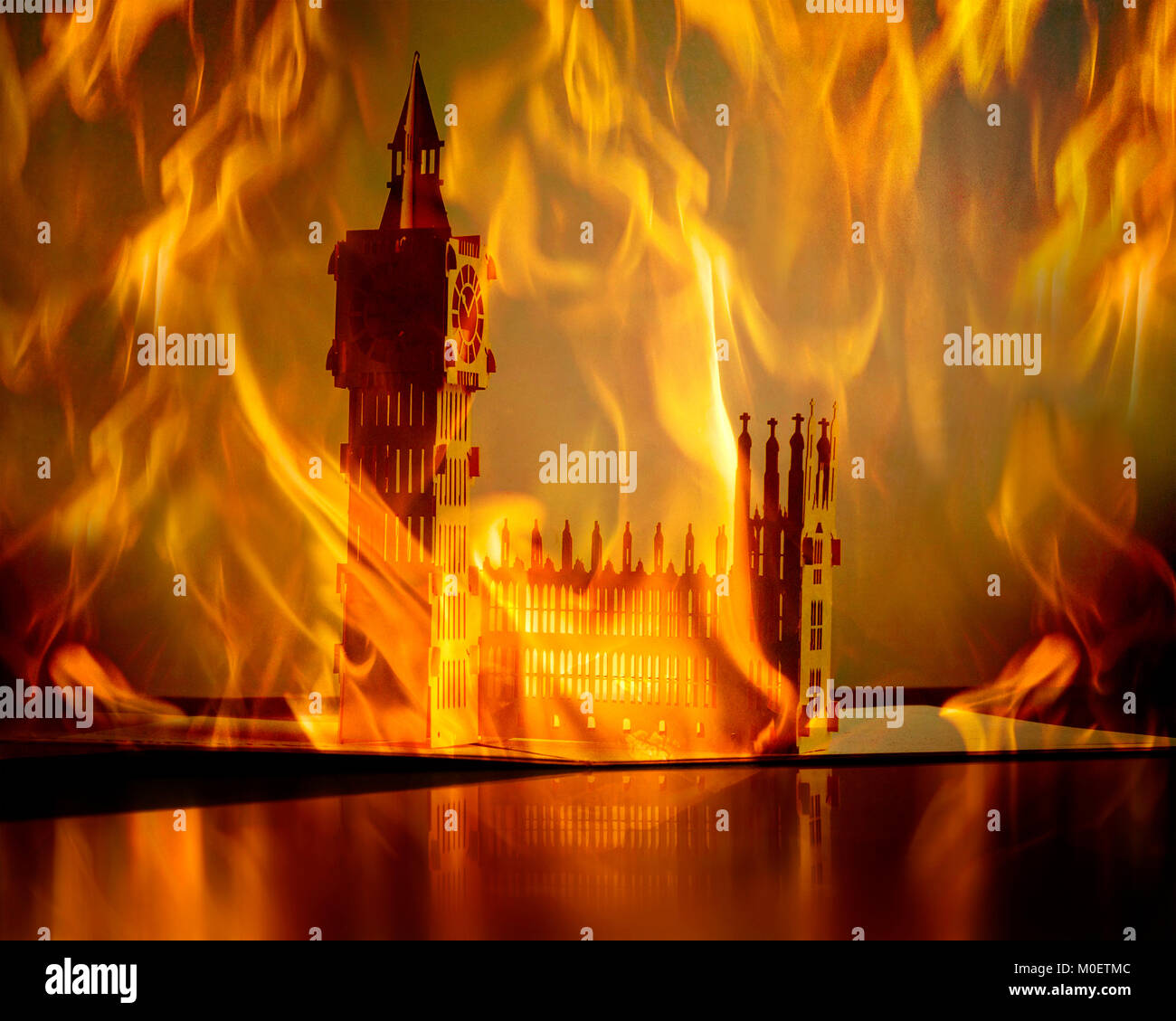 CONCEPT PHOTGRAPHY: London's Burning Stock Photo