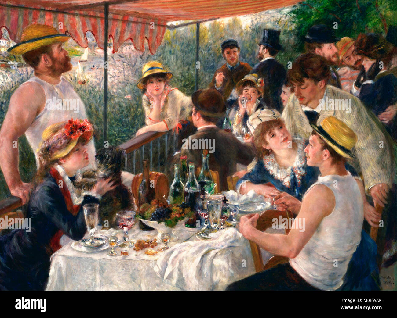 Luncheon of the Boating Party - Pierre-Auguste Renoir circa 1880 Stock Photo