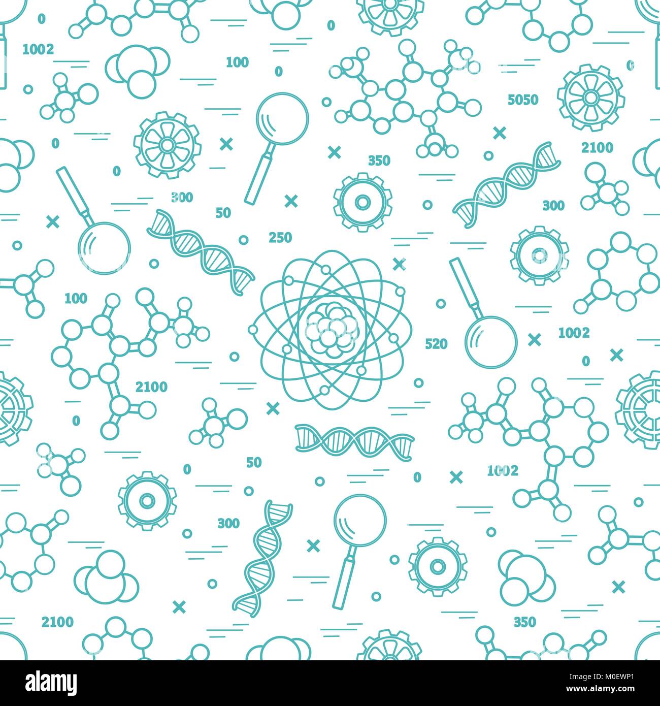 Scintefic Pattern Seamless pattern with variety scientific, education elements. Design ...