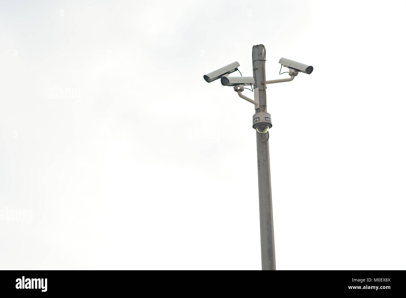 Street video surveillance cameras in Naples, Italy Stock Photo