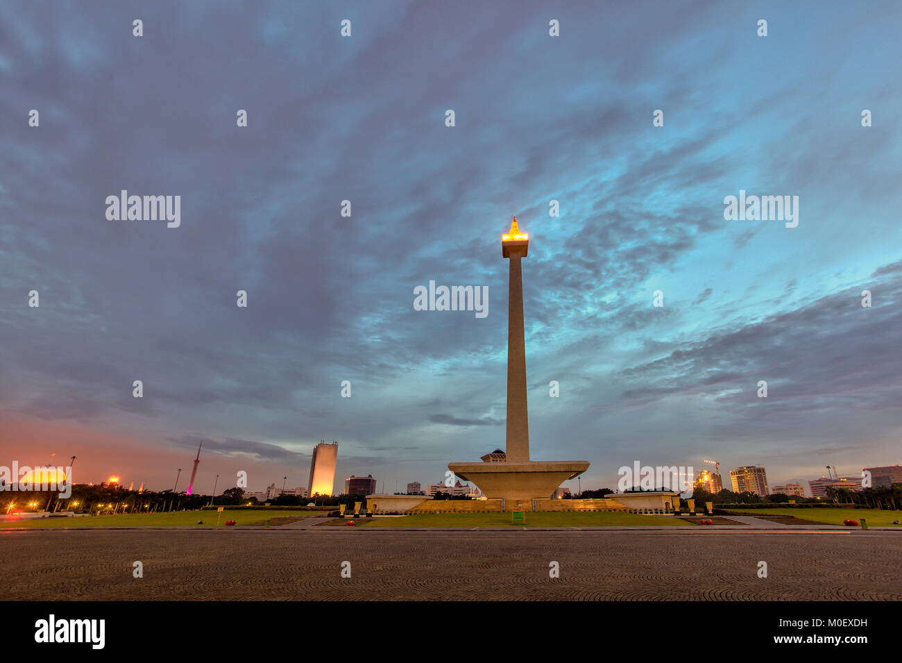 National Monument (MONAS), Merdeka Square, Jakarta, Indonesia Stock Photo