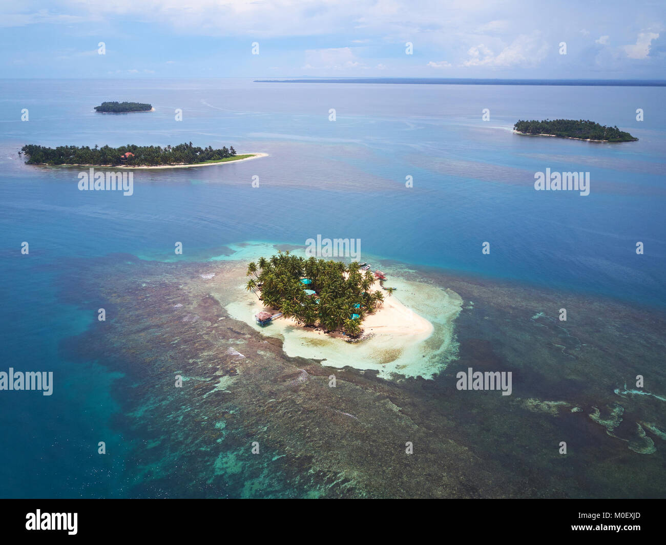 Aerial drone tropical island coastline hi-res stock photography and ...