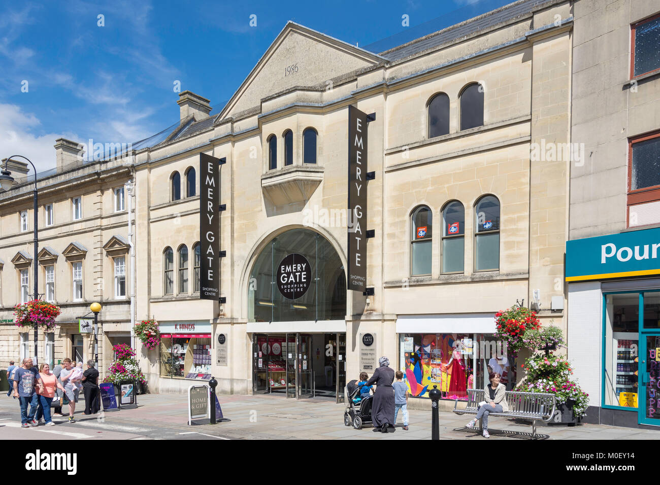 Entrance to Emery Gate Shopping Centre, High Street, Chippenham, Wiltshire, England, United Kingdom Stock Photo