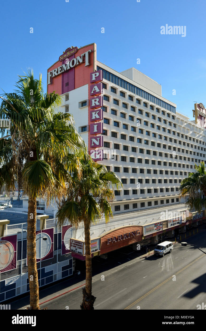 Fremont Hotel, casino and parking garage in downtown Las Vegas, Nevada  Stock Photo - Alamy