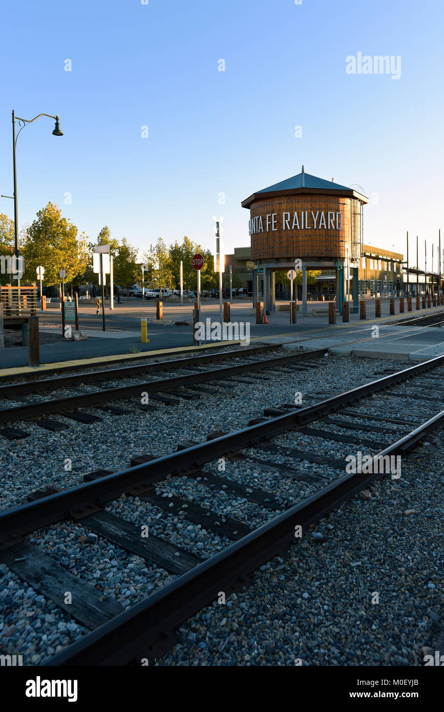 Sante Fe Rail Yard, Sante Fe, New Mexico Stock Photo