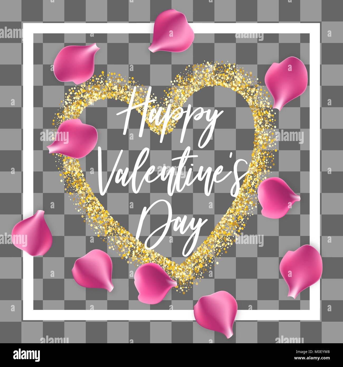 Rose petals Happy Valentines Day background Stock Vector Image & Art ...