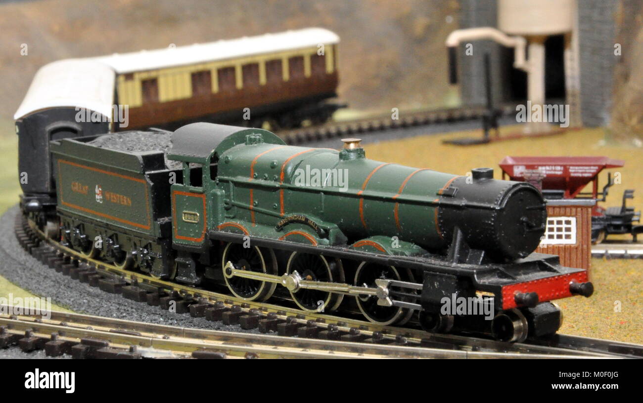 N Gauge Model Railway Engine Stock Photo