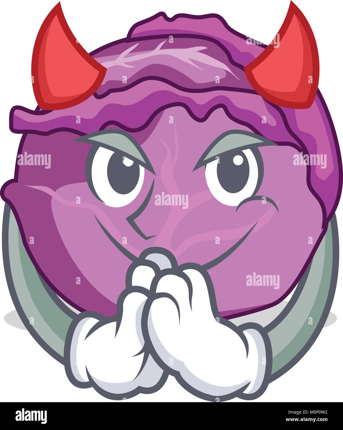 Devil red cabbage mascot cartoon Stock Vector Image & Art Alamy
